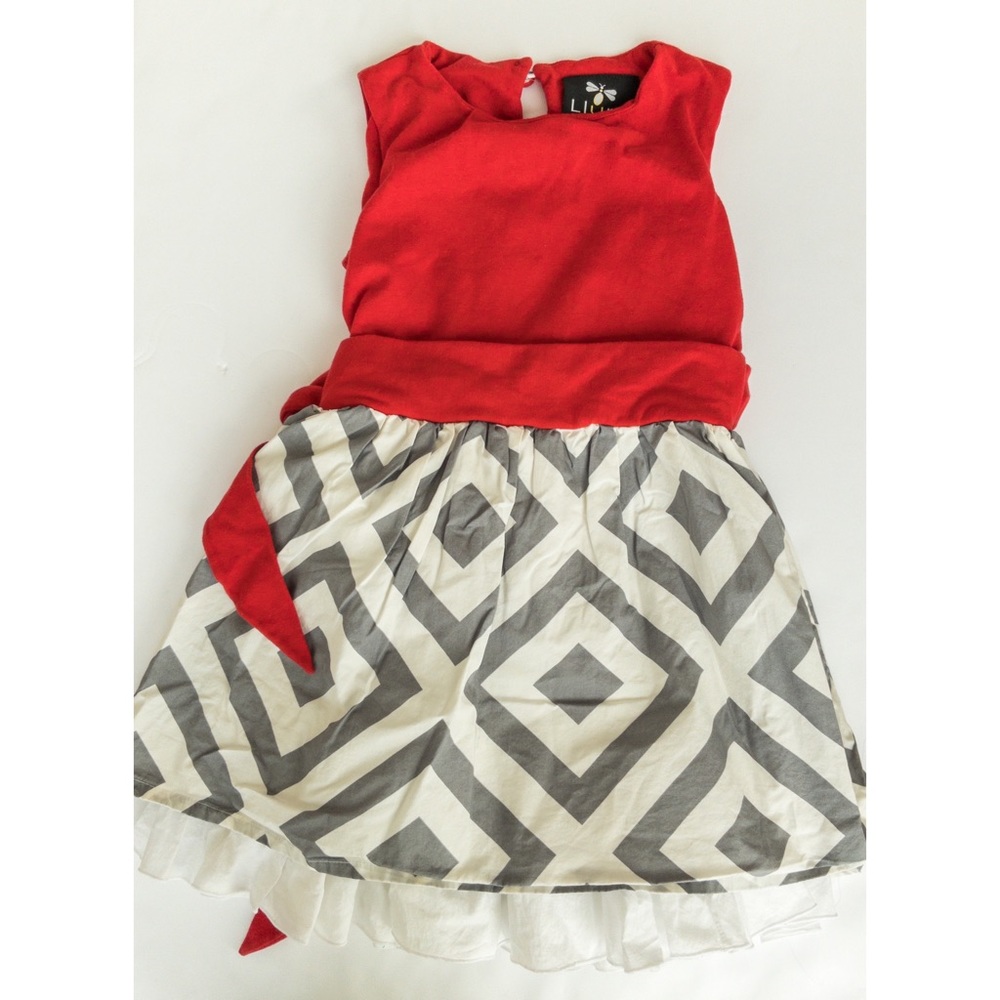 Llum Size 4 Red and Striped dress